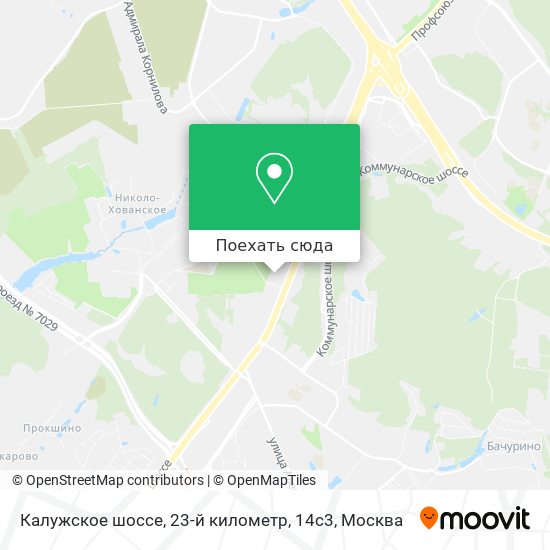 Карта Калужское шоссе, 23-й километр, 14с3