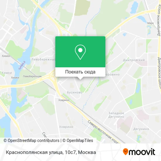 Карта Краснополянская улица, 10с7