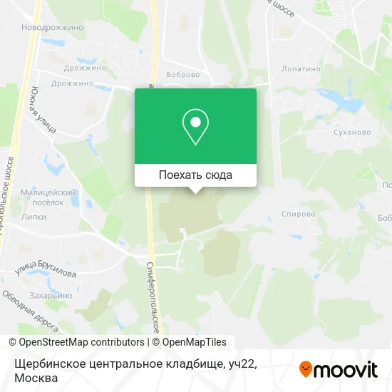 Карта Щербинское центральное кладбище, уч22