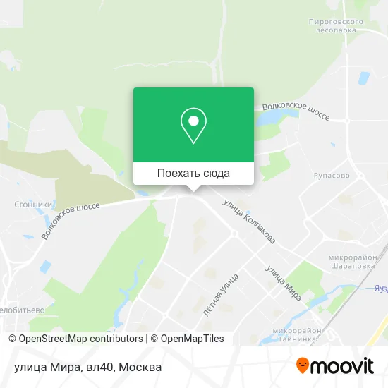 Карта улица Мира, вл40
