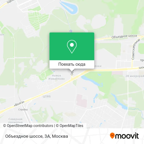 Карта Объездное шоссе, 3А