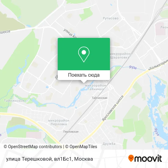 Карта улица Терешковой, вл1Бс1