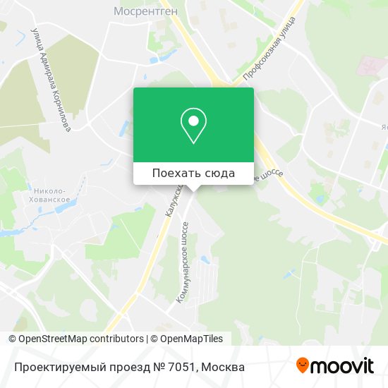 Карта Проектируемый проезд № 7051