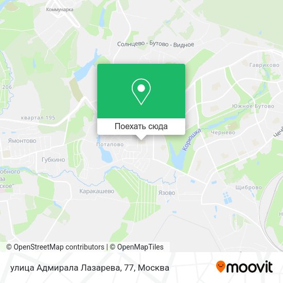 Карта улица Адмирала Лазарева, 77