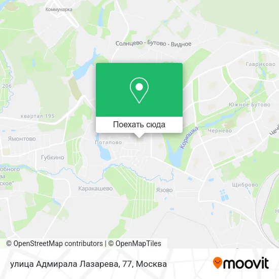 Карта улица Адмирала Лазарева, 77