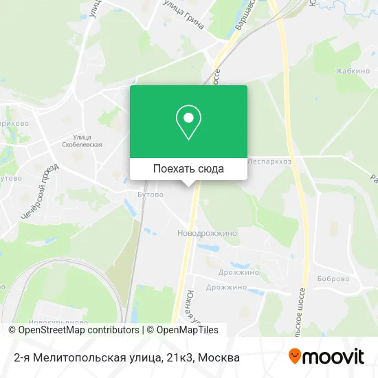 Карта 2-я Мелитопольская улица, 21к3