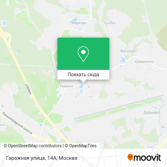Карта Гаражная улица, 14А