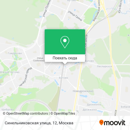 Карта Синельниковская улица, 12