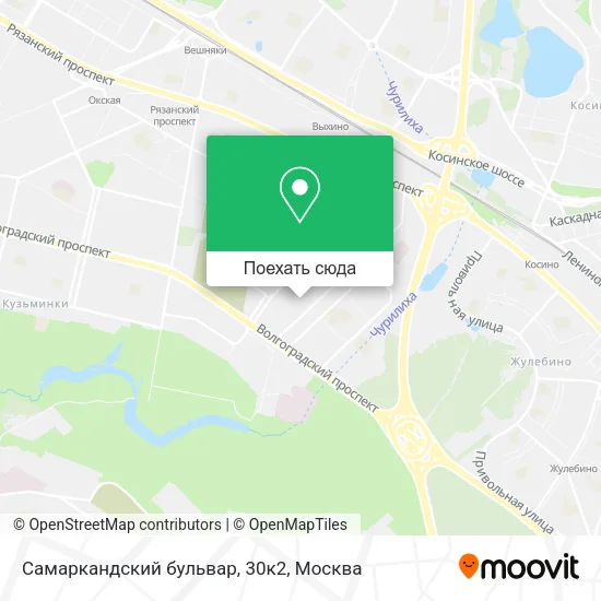 Карта Самаркандский бульвар, 30к2