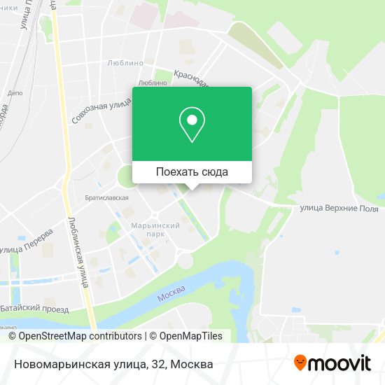 Карта Новомарьинская улица, 32