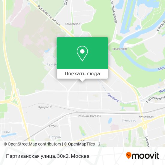 Карта Партизанская улица, 30к2