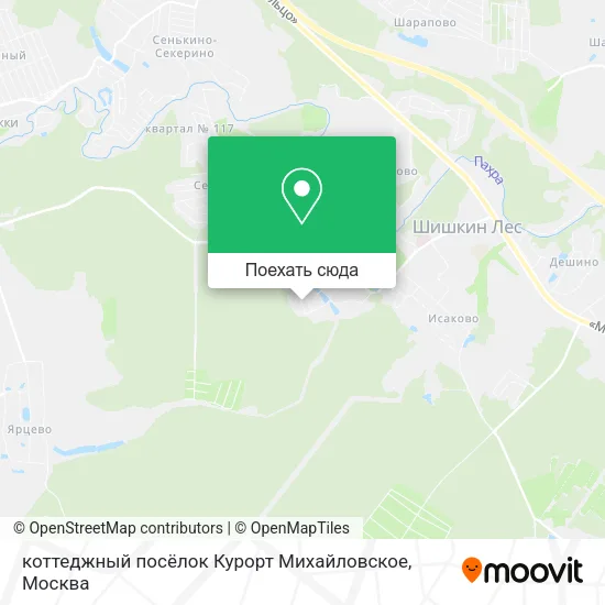 Карта коттеджный посёлок Курорт Михайловское