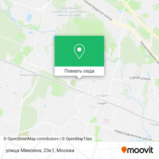 Карта улица Микояна, 23к1