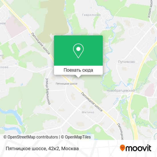 Карта Пятницкое шоссе, 42к2