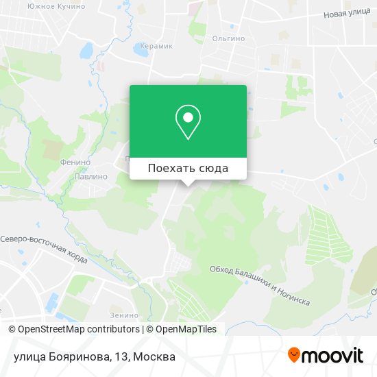 Карта улица Бояринова, 13