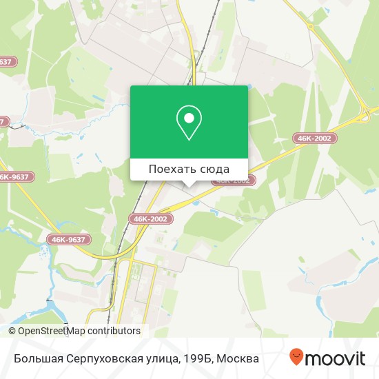 Карта Большая Серпуховская улица, 199Б