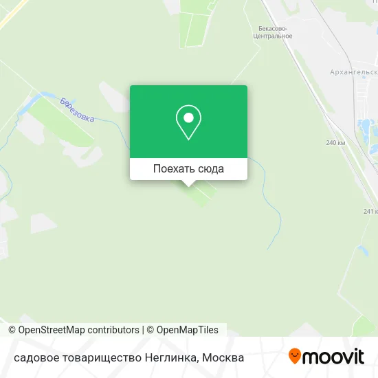 Карта садовое товарищество Неглинка
