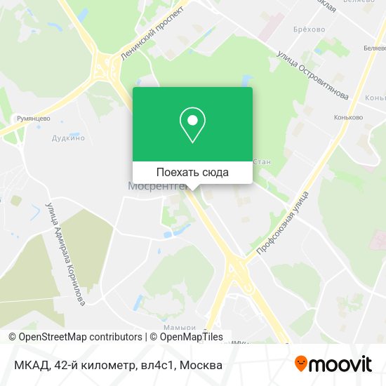 Карта МКАД, 42-й километр, вл4с1