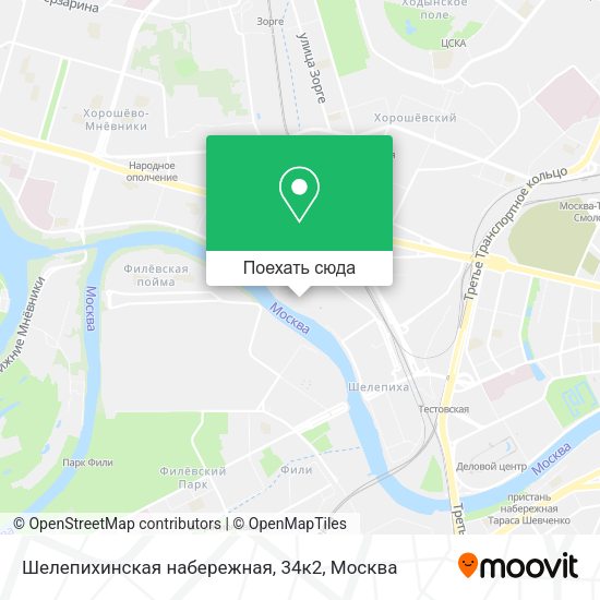 Карта Шелепихинская набережная, 34к2