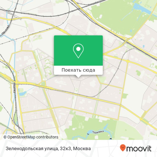 Карта Зеленодольская улица, 32к3