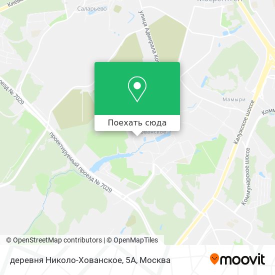 Карта деревня Николо-Хованское, 5А