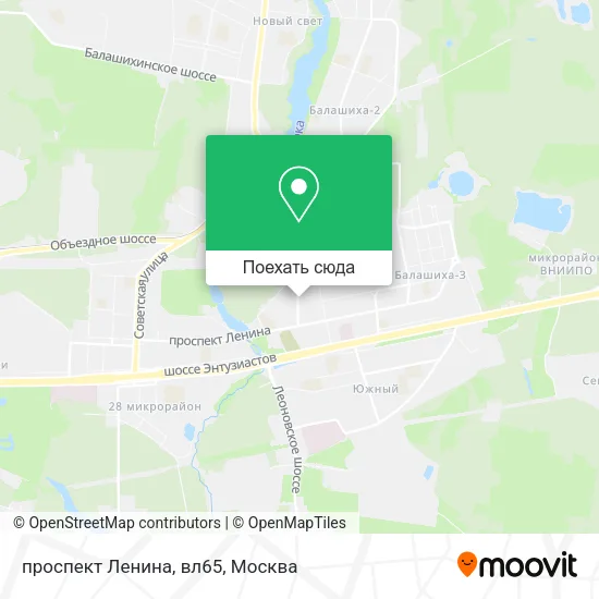 Карта проспект Ленина, вл65