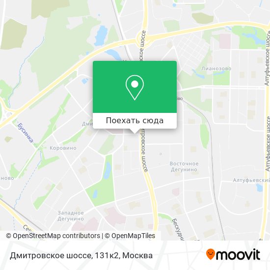 Карта Дмитровское шоссе, 131к2