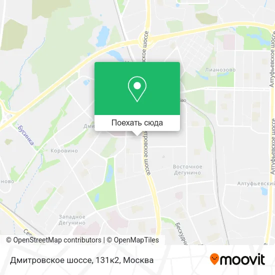 Карта Дмитровское шоссе, 131к2