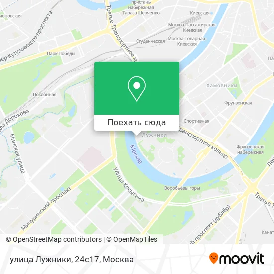 Карта улица Лужники, 24с17