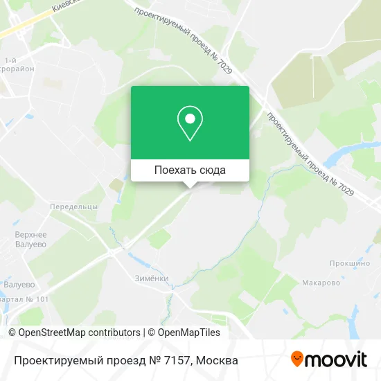 Карта Проектируемый проезд № 7157