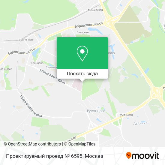 Карта Проектируемый проезд № 6595