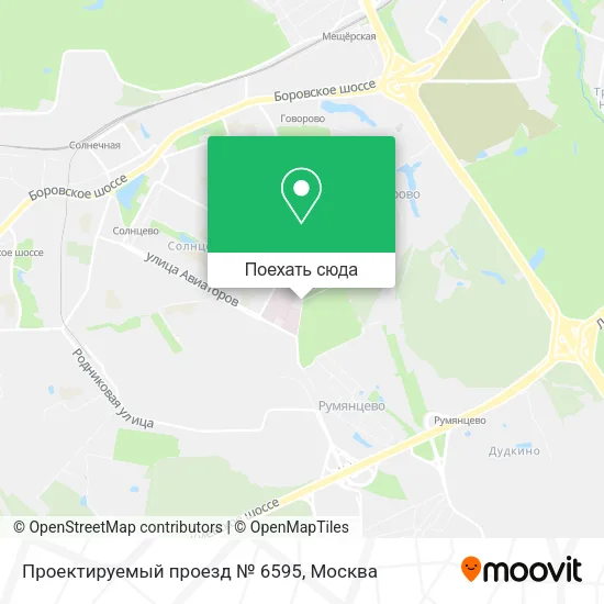 Карта Проектируемый проезд № 6595