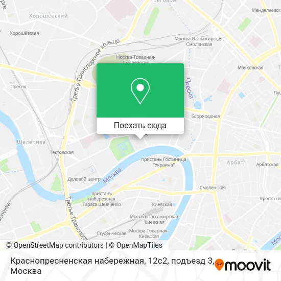 Карта Краснопресненская набережная, 12с2, подъезд 3