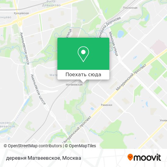 Карта деревня Матвеевское