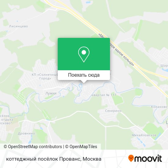 Карта коттеджный посёлок Прованс
