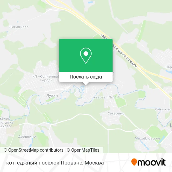 Карта коттеджный посёлок Прованс