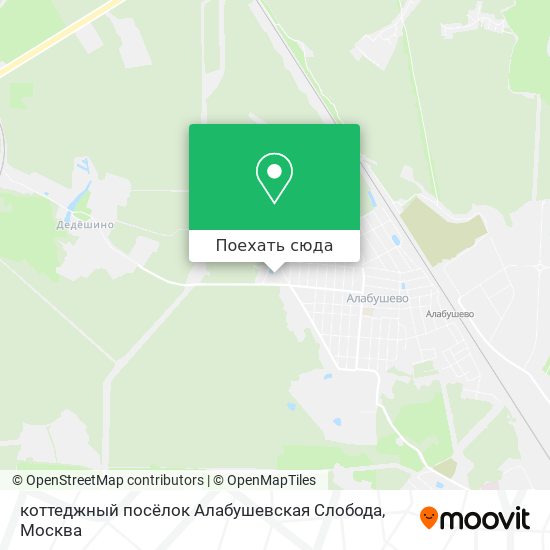 Карта коттеджный посёлок Алабушевская Слобода