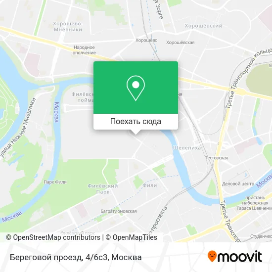 Карта Береговой проезд, 4/6с3