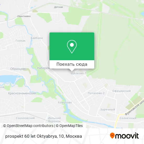 Карта prospekt 60 let Oktyabrya, 10