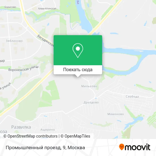 Карта Промышленный проезд, 9
