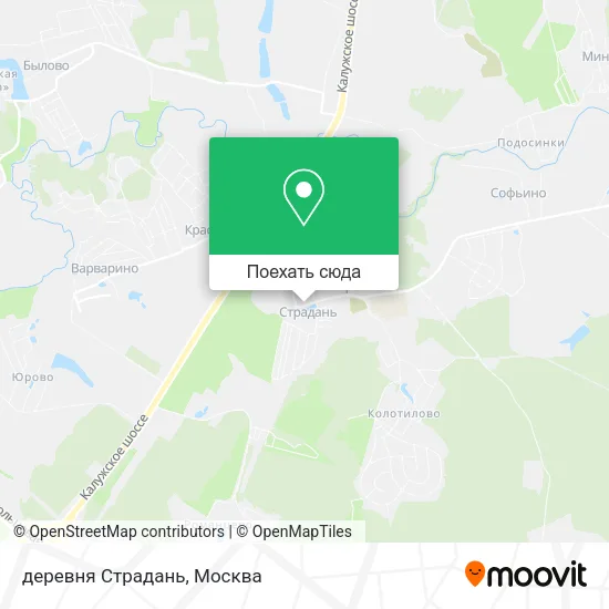 Карта деревня Страдань