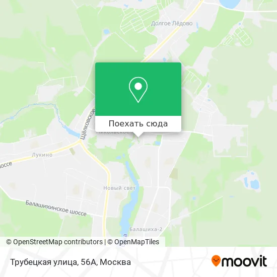 Карта Трубецкая улица, 56А