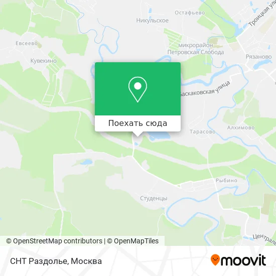 Карта СНТ Раздолье