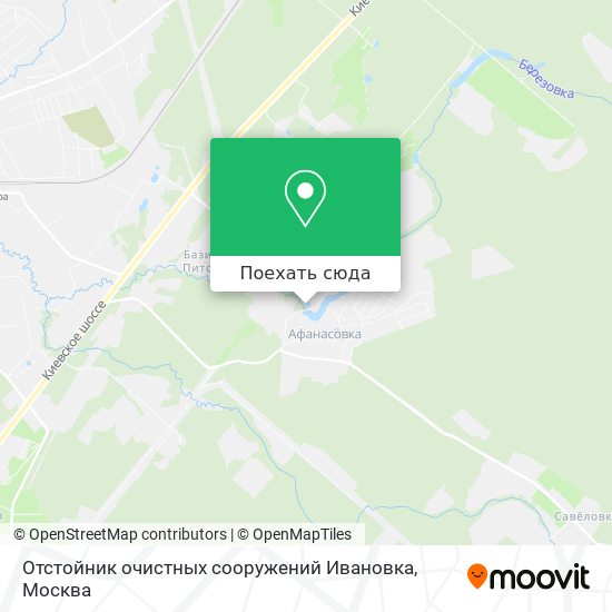 Карта Отстойник очистных сооружений Ивановка