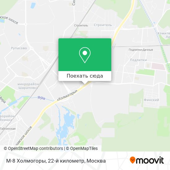Карта М-8 Холмогоры, 22-й километр
