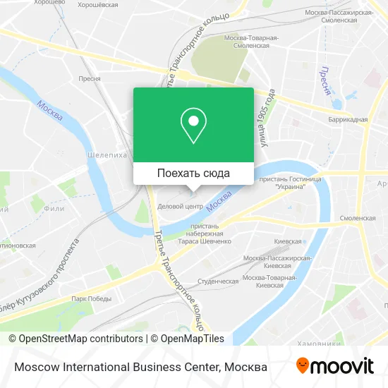 Карта Moscow International Business Center
