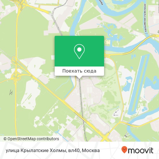 Карта улица Крылатские Холмы, вл40
