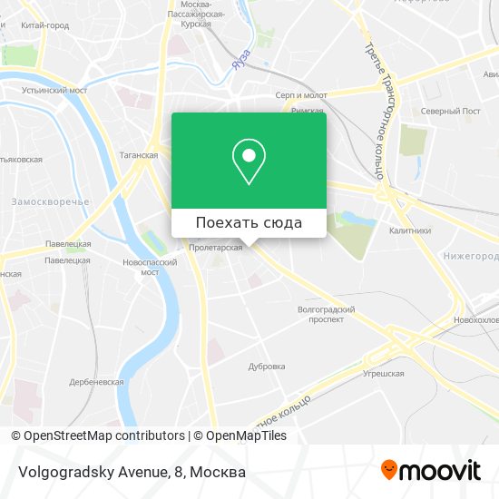 Карта Volgogradsky Avenue, 8