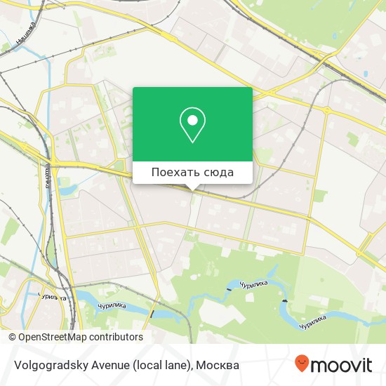 Карта Volgogradsky Avenue (local lane)