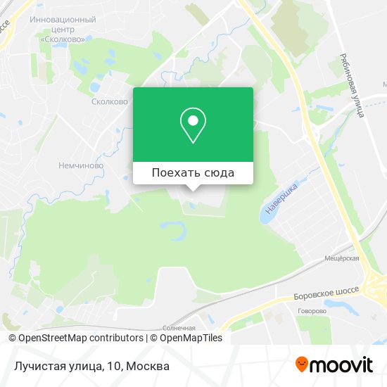 Карта Лучистая улица, 10
